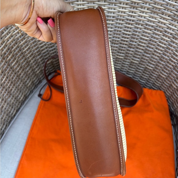 Authentic Hermes Toile Swift Evelyne PM leather brown crossbody bag - Picture 11 of 15